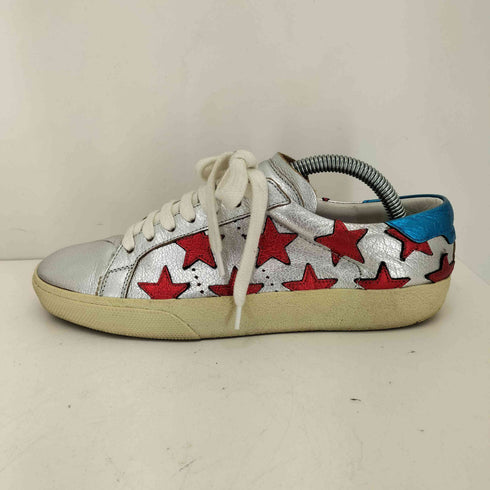 サンローラン Saint Laurent スターパッチメタリックローカットスニーカー Y2K レディース 35