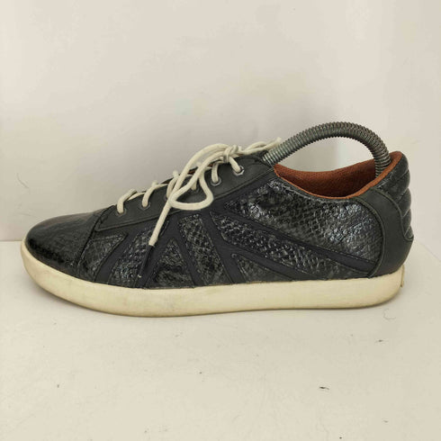 アレキサンダーマックイーン Alexander McQueen 型押しパイソン柄 レザースニーカー メンズ JPN:24