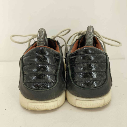 アレキサンダーマックイーン Alexander McQueen 型押しパイソン柄 レザースニーカー メンズ JPN:24