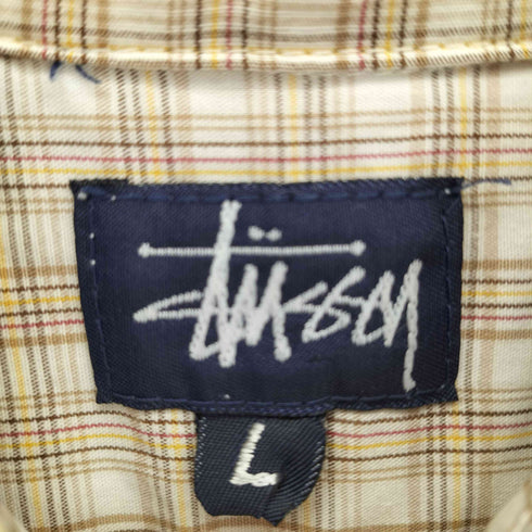 ステューシー Stussy 90s USA製 紺タグ チェックシャツワンピース レディース L