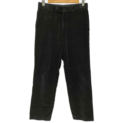 ボスヒューゴボス BOSS HUGO BOSS 90S OLD ベロア ベルベット ワイド パンツ ブラック メンズ EUR:46-48