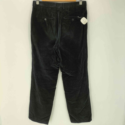 ボスヒューゴボス BOSS HUGO BOSS 90S OLD ベロア ベルベット ワイド パンツ ブラック メンズ EUR:46-48
