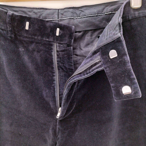 ボスヒューゴボス BOSS HUGO BOSS 90S OLD ベロア ベルベット ワイド パンツ ブラック メンズ EUR:46-48