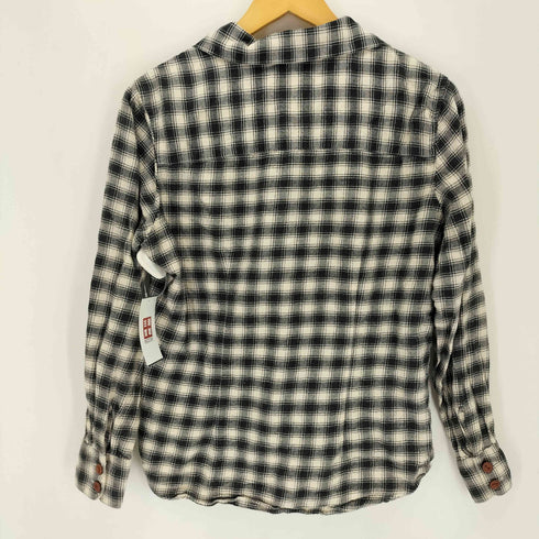 ギャップ Gap 90s 開襟 フラップポケット チェックフランネル オープンカラーシャツ レディース S