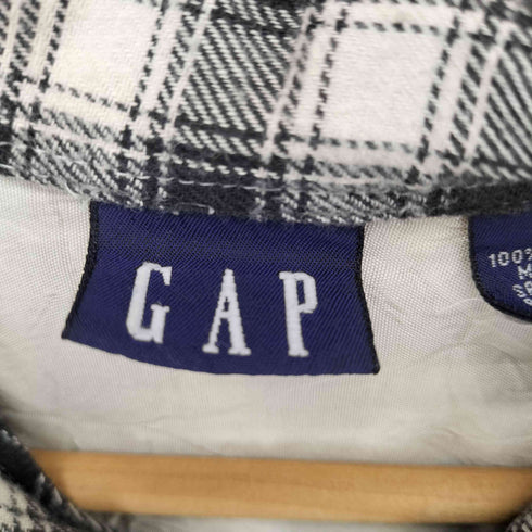 ギャップ Gap 90s 開襟 フラップポケット チェックフランネル オープンカラーシャツ レディース S