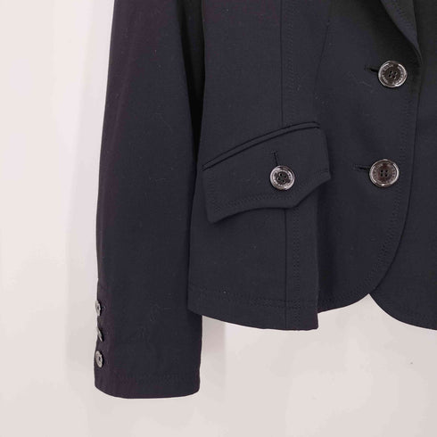 バーバリーブルーレーベル BURBERRY BLUE LABEL ロゴ刺繍 2B テーラードジャケット レディース EUR:38