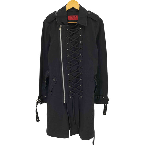 トリップニューヨークシティ TRIPP NYC laceup sidezipper design coat レースアップ サイドジッパー デザイン コート Y2K archive メンズ import:L