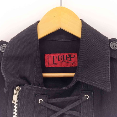 トリップニューヨークシティ TRIPP NYC laceup sidezipper design coat レースアップ サイドジッパー デザイン コート Y2K archive メンズ import:L