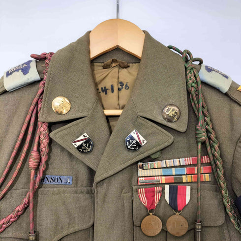 ユーエスアーミー U.S. ARMY 40s WWII Eisenhower Jacket IKE JACKET アイゼンハワージャケット アイクジャケット 腕章 勲章 メンズ 36