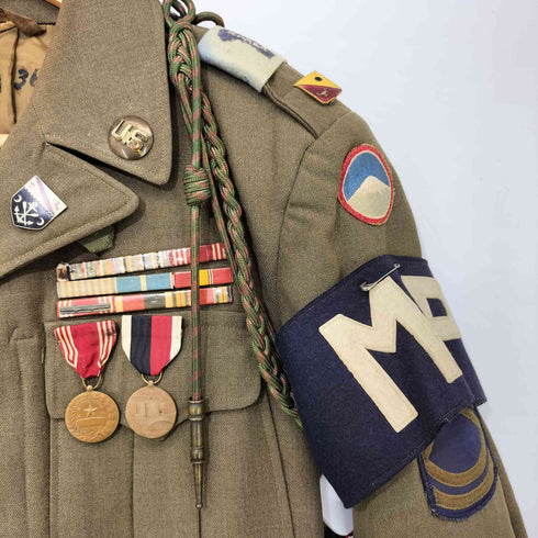 ユーエスアーミー U.S. ARMY 40s WWII Eisenhower Jacket IKE JACKET アイゼンハワージャケット アイクジャケット 腕章 勲章 メンズ 36