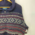 ポロバイラルフローレン Polo by RALPH LAUREN 90s バーズアイ ノルディック 雪柄 裏サーマル ジップアップ パーカー メンズ import:XL