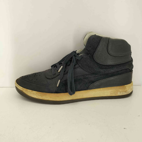 アレキサンダーマックイーン Alexander McQueen レザー レースアップハイカットスニーカー メンズ JPN:27