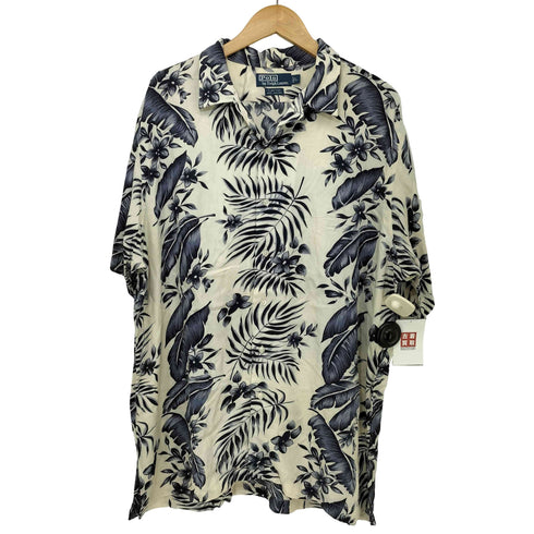 ポロバイラルフローレン Polo by RALPH LAUREN 90s CLAYTON 開襟 オープンカラー アロハシャツ メンズ import:L