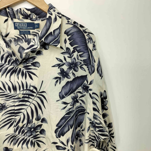 ポロバイラルフローレン Polo by RALPH LAUREN 90s CLAYTON 開襟 オープンカラー アロハシャツ メンズ import:L