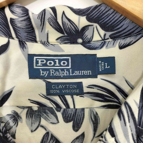 ポロバイラルフローレン Polo by RALPH LAUREN 90s CLAYTON 開襟 オープンカラー アロハシャツ メンズ import:L