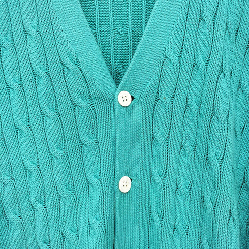 ポロバイラルフローレン Polo by RALPH LAUREN 90s ケーブル コットン ニット カーディガン メンズ import:M