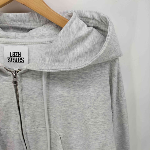 Lazy Styles Big-Hood Cropped Hoodie ビッグフード クロップドフーディー レディース FREE