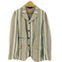 コムデギャルソンオムプリュス COMME des GARCONS HOMME PLUS 90S 99AW Souvenir Kitsch ストライプ シングルテーラードジャケット メンズ JPN:M