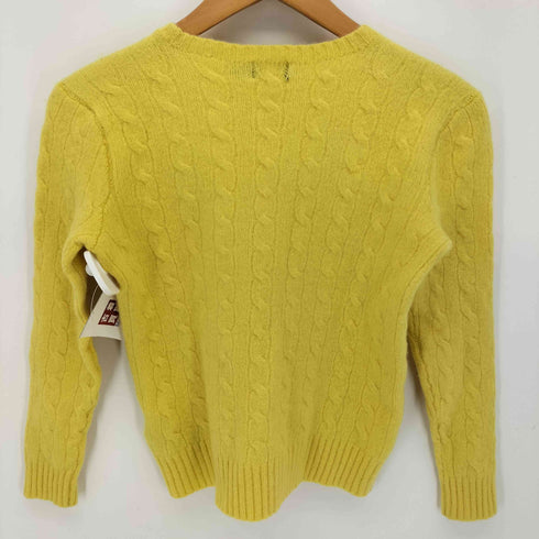 ポロラルフローレン POLO RALPH LAUREN 現行タグ ポニー刺繍 カシミア混 ケーブル ニット セーター レディース import:M