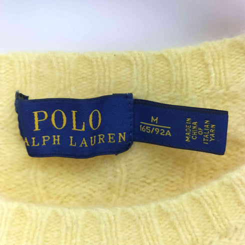 ポロラルフローレン POLO RALPH LAUREN 現行タグ ポニー刺繍 カシミア混 ケーブル ニット セーター レディース import:M