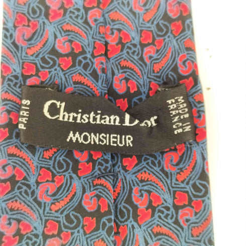 クリスチャンディオール Christian Dior 総柄 シルクネクタイ メンズ
