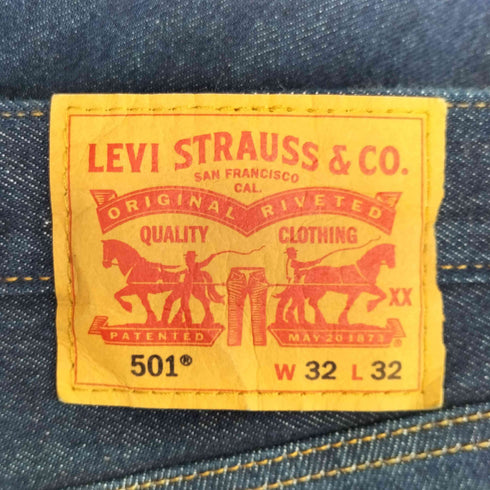 リーバイス Levis 501 ボタンフライ 5ポケットジーンズ オリジナルジーンズ リジッドデニム メンズ US:32-33