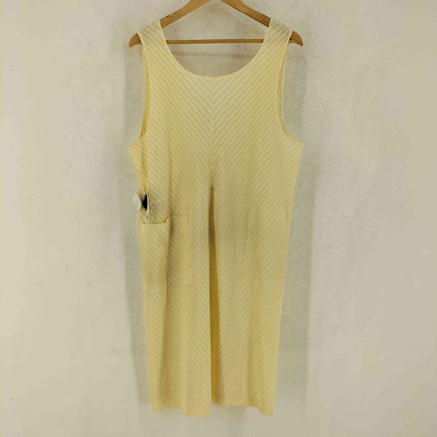 アイムプロダクトイッセイミヤケ im product ISSEY MIYAKE 80-90S プリーツ ストライプ エプロンワンピース レディース