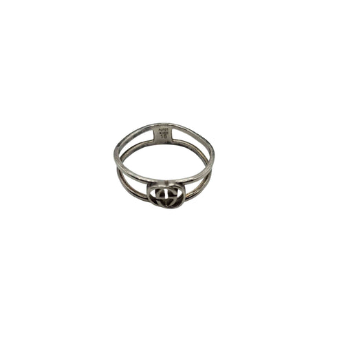 グッチ GUCCI MADE IN ITALY Ag925 silver イタリア製 インター ロッキング Gロゴ シルバー リング #16 メンズ 16号