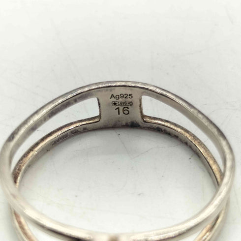 グッチ GUCCI MADE IN ITALY Ag925 silver イタリア製 インター ロッキング Gロゴ シルバー リング #16 メンズ 16号