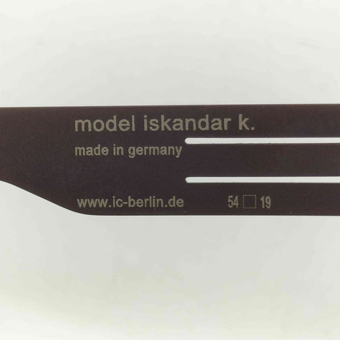 ic berlin アイシー ベルリン iskandar k. High Plastic 54□19 スクエア メガネ メンズ 54□19