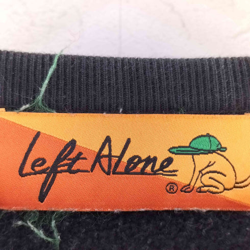 レフトアローン LEFT ALONE 裏起毛 ロゴ刺繍スウェット メンズ