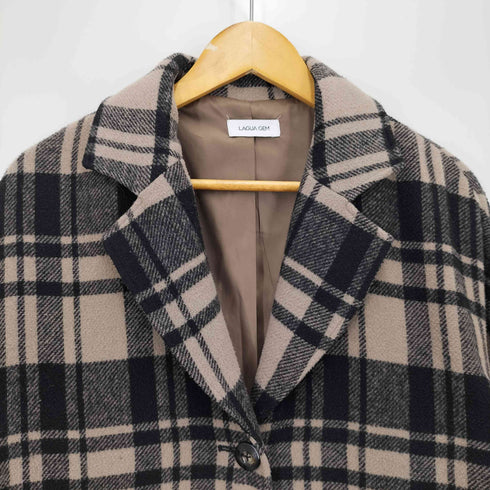 ラグアジェム LAGUA GEM OVER CHECK LONG COAT レディース FREE