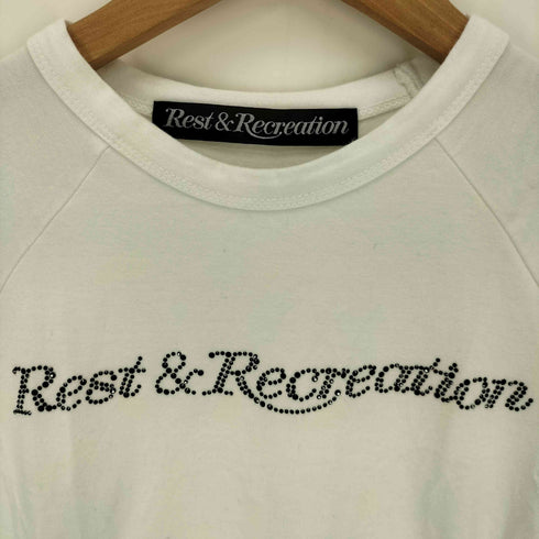 Rest&Recreation ラインストーン ロゴ S/S クルーネック Tシャツ レディース import:S