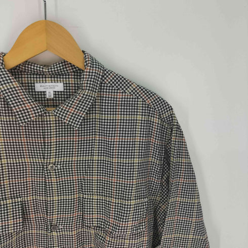 ビューティーアンドユースユナイテッドアローズ BEAUTY & YOUTH UNITED ARROWS チェック 2ポケット オープンカラー シャツ о メンズ JPN:XL