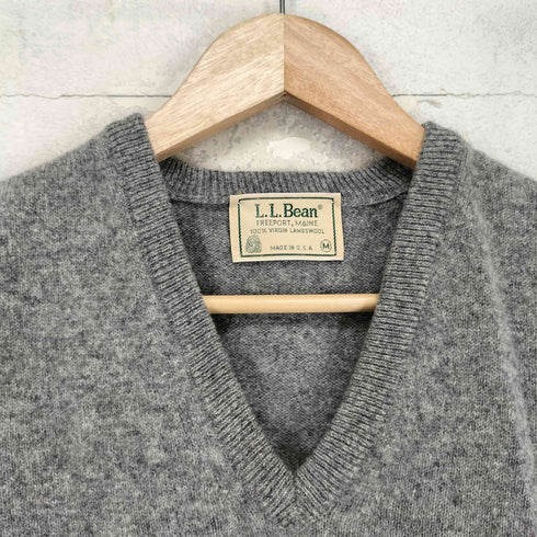 エルエルビーン L.L.Bean 80s- MADE IN USA USA製 ウール Vネック ニット ベスト メンズ M