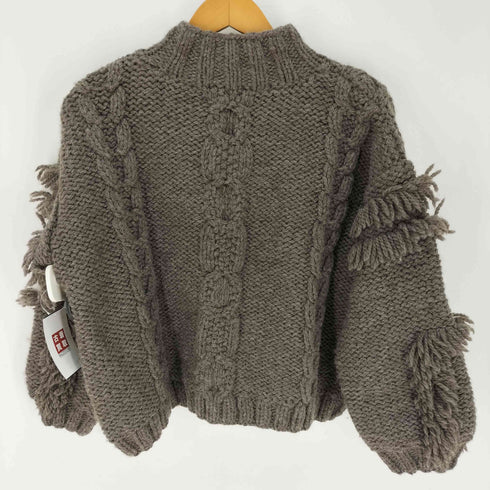 KORDAL ハイネック フリンジニット レディース import:S