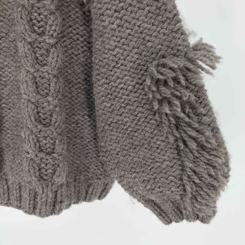 KORDAL ハイネック フリンジニット レディース import:S