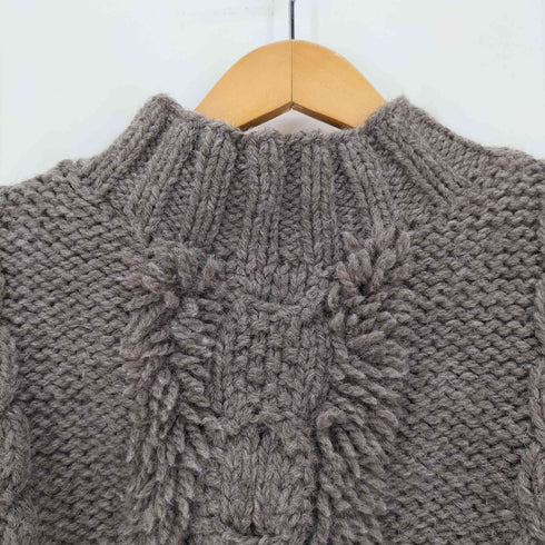 KORDAL ハイネック フリンジニット レディース import:S