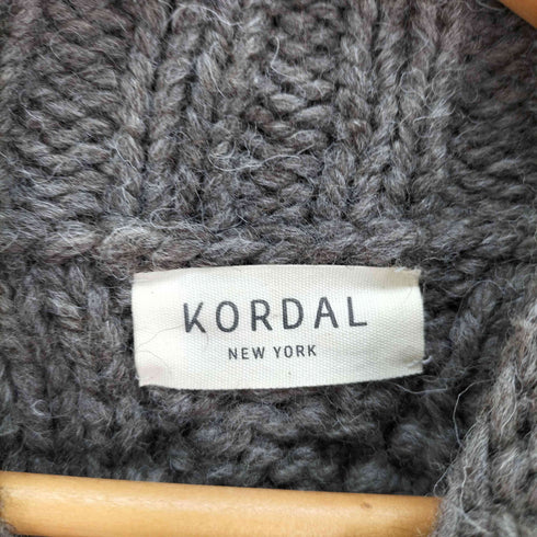 KORDAL ハイネック フリンジニット レディース import:S