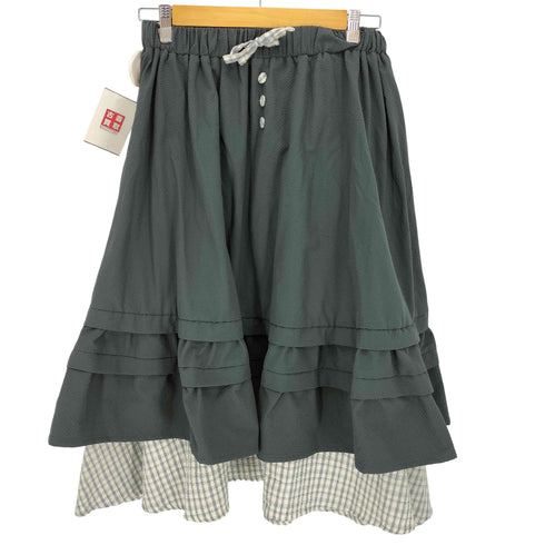 THE COLDEST MOMENT ザ コールディストモーメント 26SS check pintuck layered skirt レディース OS