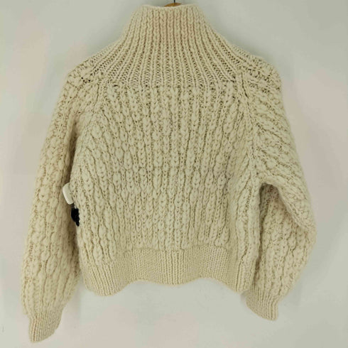 イエナラブークル IENA LA BOUCLE nepal hand knit ウール100 タートルネックカーディガン レディース