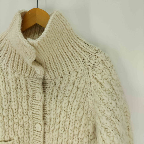 イエナラブークル IENA LA BOUCLE nepal hand knit ウール100 タートルネックカーディガン レディース