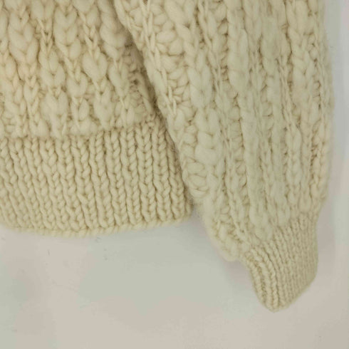 イエナラブークル IENA LA BOUCLE nepal hand knit ウール100 タートルネックカーディガン レディース