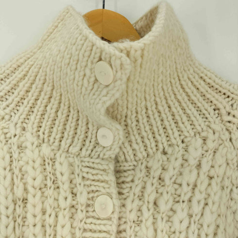 イエナラブークル IENA LA BOUCLE nepal hand knit ウール100 タートルネックカーディガン レディース