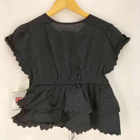 ミルクフェド MILKFED. FRILL AND LACE BLOUSE フリル アンド レース ブラウス レディース ONE SIZE