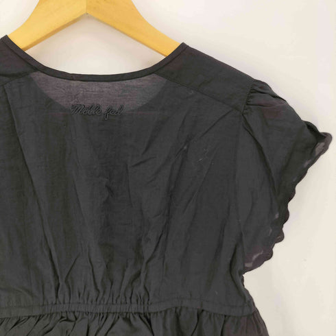 ミルクフェド MILKFED. FRILL AND LACE BLOUSE フリル アンド レース ブラウス レディース ONE SIZE