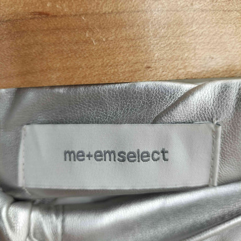 ミームセレクト me+em select ストラップダブルリボンフェイクレザーシャーリングミニスカート レディース JPN:S
