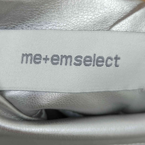 ミームセレクト me+em select ストラップダブルリボンフェイクレザーシャーリングミニスカート レディース JPN:S