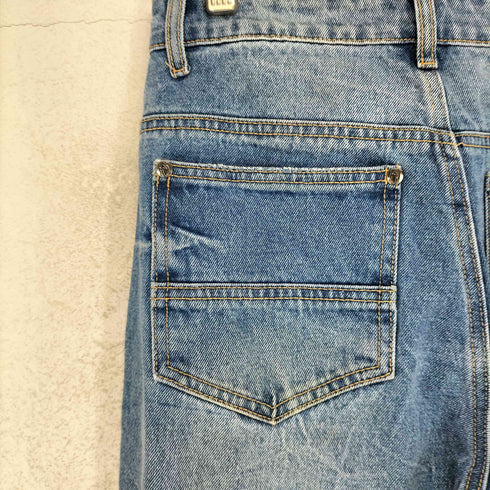 TRAVEL トラベル ブリーチ加工 ワイド デニム パンツ import レディース S