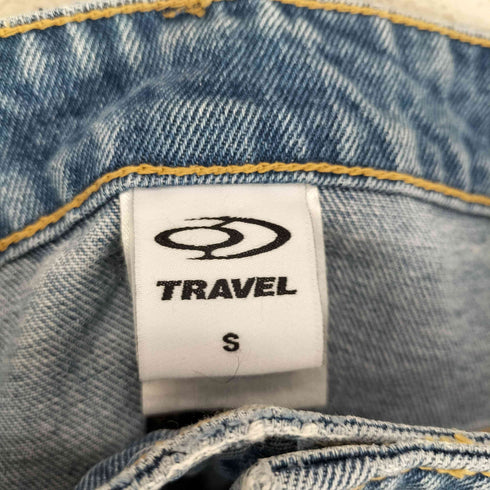 TRAVEL トラベル ブリーチ加工 ワイド デニム パンツ import レディース S